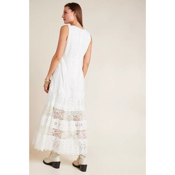 ANTHROPOLOGIE Liliana Lace Eyelet Maxi Dress | 2 - Picture 3 of 10